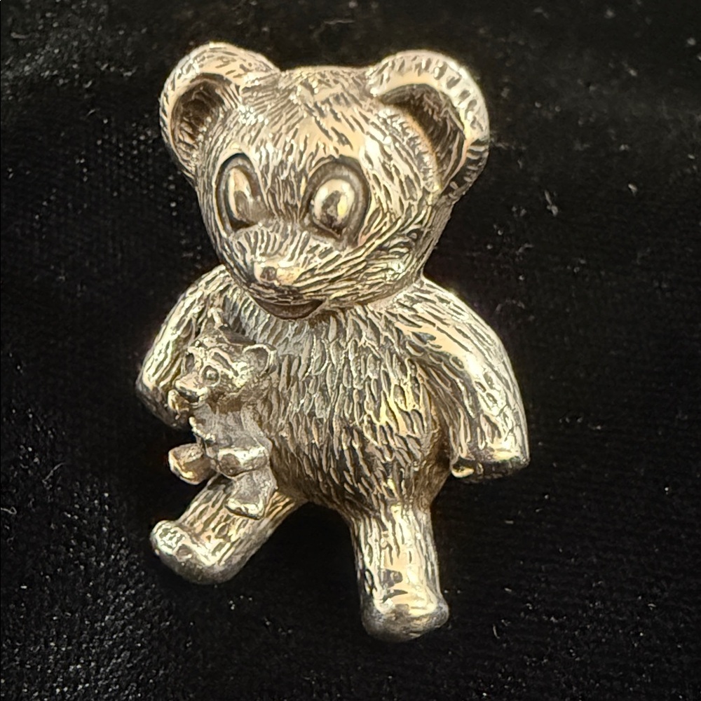 Vintage 925 silver Mexico Sterling silver Teddy Bear Brooch